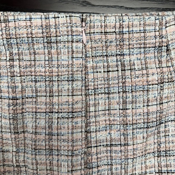 *BANANA REPUBLIC* Pink x Blue Tweed Fashion Pencil Skirt Size 10 - Picture 7 of 11
